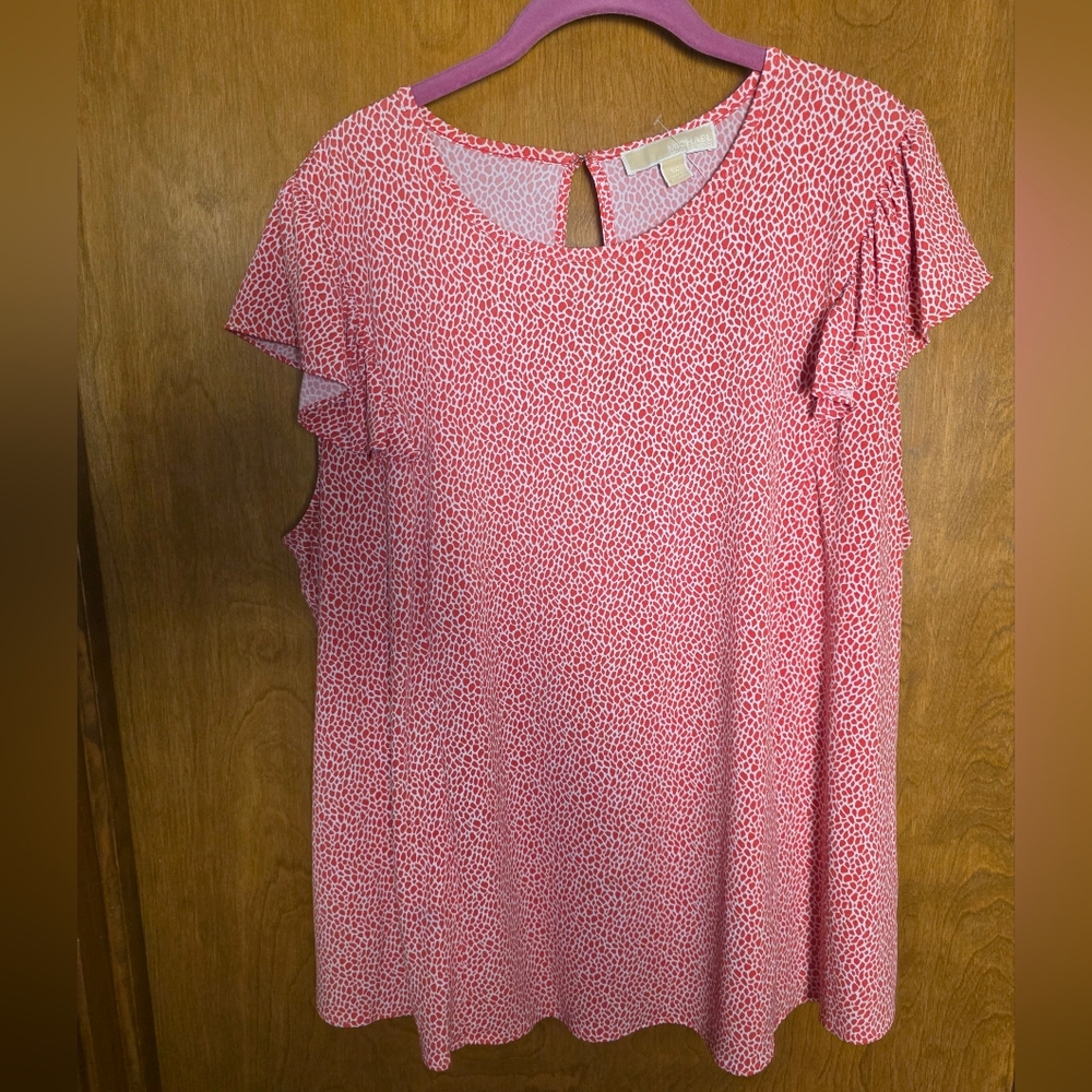 MICHAEL Michael Kors Red & White Print Top